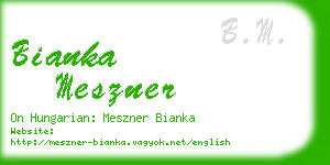 bianka meszner business card